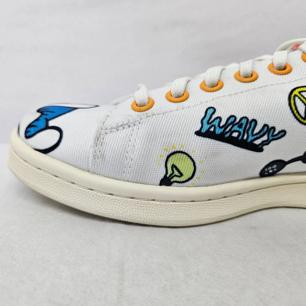 Adidas Aaron Kai x Stan Smith J Primeblue Shoes FY2686 White Multi Girl's Size 6